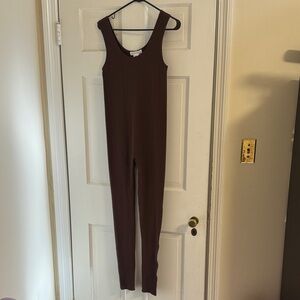Brown Sleeveless Jumpsuit